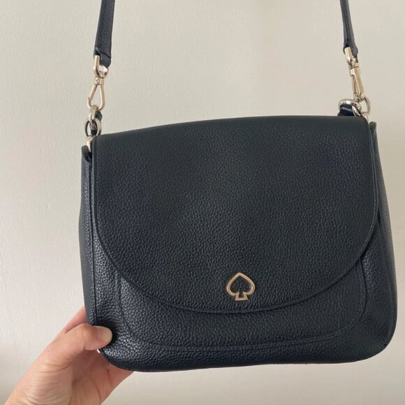 Kate Spade New York Kailee Medium Flap Black Shoulder Bag - Picture 1 of 4